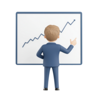 Manager presenting a positive growth graph in a modern office setting. png