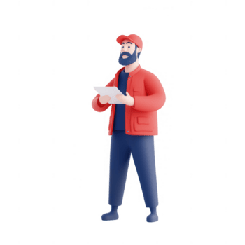 uma alegre homem segurando uma tábua, representando moderno tecnologia e comunicação. png