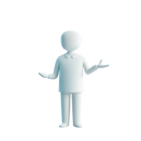 un sencillo figura ilustrando un persona explicando o presentación un idea claramente. png