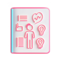Creative notebook design symbolizing ideas, health, and productivity. png