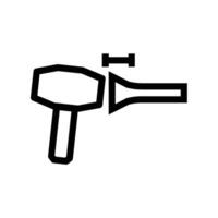 Upsetting Process icon - outline vector
