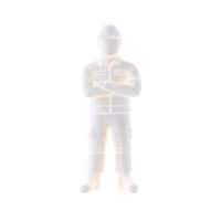 A confident construction worker stands ready to tackle any project with determination. png