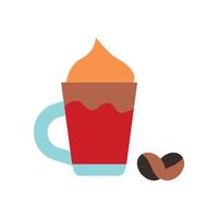 Dalgona Coffee Drink icon - flat vector