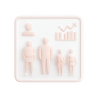 Abstract representation of growth metrics and diverse human figures in a modern design. png