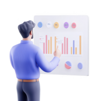 A professional analyzing data on a modern digital dashboard with colorful graphs. png