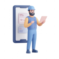 A digital worker engaging with technology for efficient operations. png
