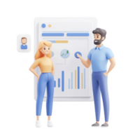 A diverse team discussing data analytics and growth strategies in a modern workspace. png