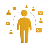 A graphic representation of networking and communication in business settings. png