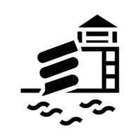 Refreshing Water Slide icon solid vector