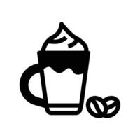 Dalgona Coffee Drink icon - solid vector