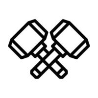 Blacksmith Avatar icon - outline vector