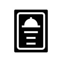 Bakery Menu icon - solid vector