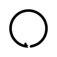 Ouroboros Eternal icon solid vector
