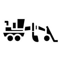 Minning Dump Truck icon - solid vector