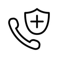 Emergency Call icon - line vector