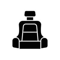 Car Safety Seat Design icon solid vector