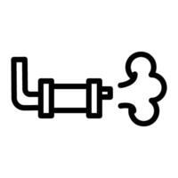 Exhaust System Function icon line vector