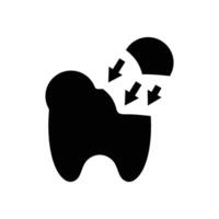 Tooth Filling Icon - solid vector