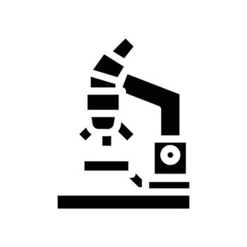 Microscope icon - solid vector