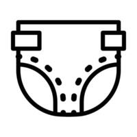 Diaper Icon - outline vector