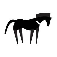 Horse Side View icon solid vector