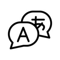 Language Icon - outline vector