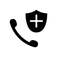 Emergency Call icon - solid vector