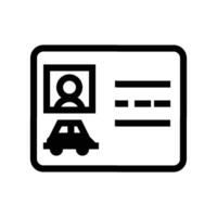 driving license car icon line vector