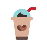 Iced Coffee Drink icon - flat vector