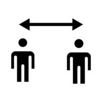 Social Distancing icon - solid vector
