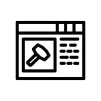 Blacksmith Website icon - outline vector