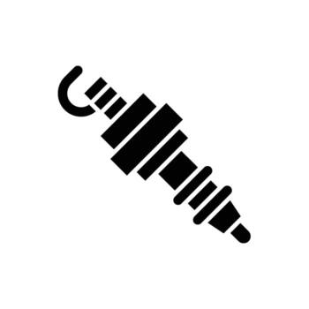 Spark Plug Maintenance icon solid vector