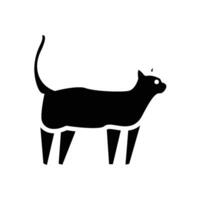 Cat Side View icon solid vector