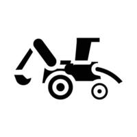Tractor icon - solid vector
