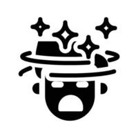 Dizzy icon - solid vector