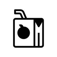 Juice Box Beverage icon - solid vector