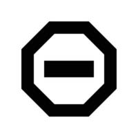 stop icon solid vector