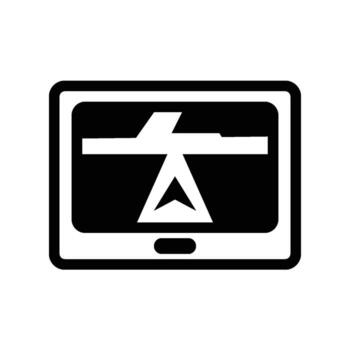 gps icon solid vector