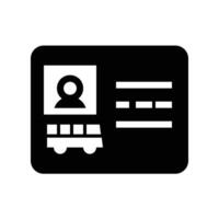 driving license bus icon solid vector