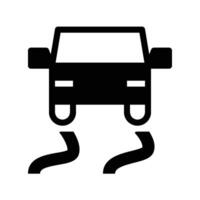 traction control icon solid vector