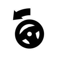 turn left icon solid vector