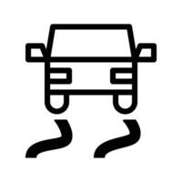 traction control icon line vector
