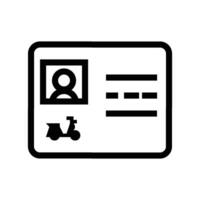 driving license motorcycle icon line vector