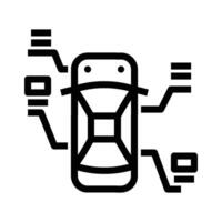 car condition icon line vector