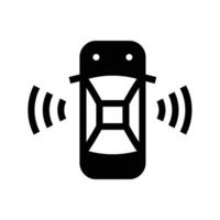 car sensor icon solid vector