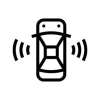 car sensor icon line vector