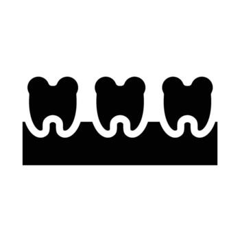 Teeth Icon - solid vector