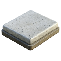 3D Render of Square Concrete Slab png