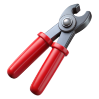 3D Red and Grey Pliers Illustration png