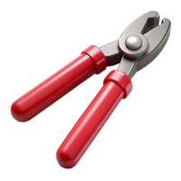 3D Render Red Handled Pliers Tool png